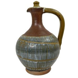 Simon Eeles Handmade Signed Studio Art Pottery Jug Handle Topper Stoneware